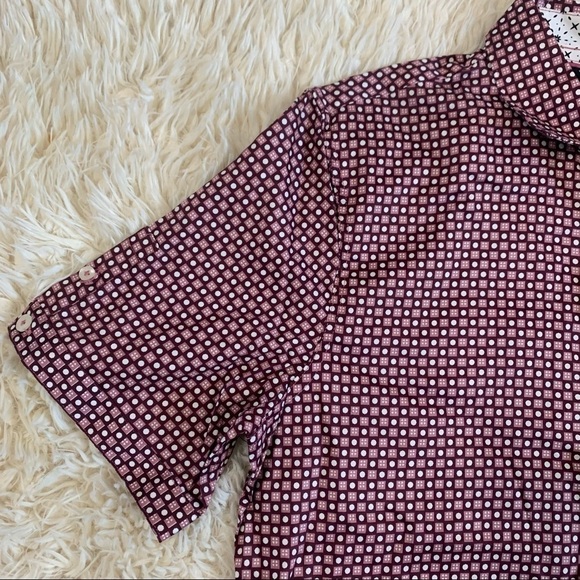 Tahari Mens Premium Stretch Fabric Fine Cotton Button Down Short Sleeve Shirt - Picture 4 of 7